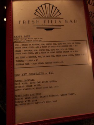 Menu photo 2 Fresh Kills Bar Brooklyn, NY Menu photo 2 Fresh Kills Bar Brooklyn, NY