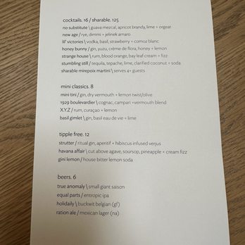 Camaraderie - Drunk menu - New American Near Me - Houston, Texas
