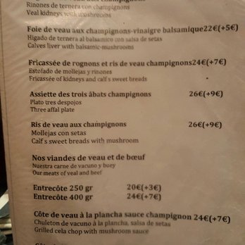 Le Volant Basque - Offal menu - Basque Near Me - Paris, 75 Le Volant Basque - Offal menu - Basque Near Me - Paris, 75