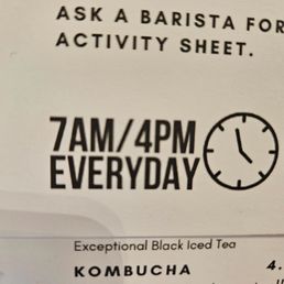 Open everyday from 7:00 a.m. to 4:00 p.m.