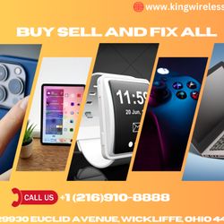 King Wireless & Smoke Shop - WE BUY-SELL-FIX 
Phone,Tablets,Laptops,Game consoles,smart watches.
Upto 30% discount across all products & services.