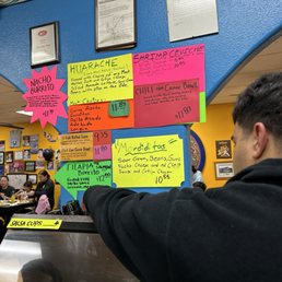 Specials Above Salsa Bar