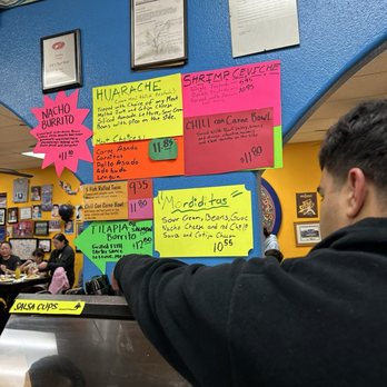 JV's Mexican Food - Specials Above Salsa Bar - Mexican Near Me - San Diego, California