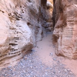 The slot canyon on the trail.