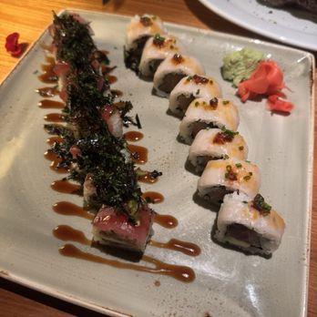 Ocean Prime Sarasota - Left is spicy tuna roll. Right is ocean roll - Seafood Near Me - Sarasota, Florida
