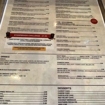 Stomp's Burger Joint - Menu, Page 1 of 2 - Burgers Near Me - Webster, Texas Stomp's Burger Joint - Menu, Page 1 of 2 - Burgers Near Me - Webster, Texas