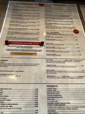 Menu photo 3 Stomp's Burger Joint Webster, TX Menu photo 3 Stomp's Burger Joint Webster, TX
