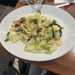What the kitchen served me Latin stir fry vegetables. I did not take one but off of this plate...is the way it was sat down in front of me. What the kitchen served me Latin stir fry vegetables. I did not take one but off of this plate...is the way it was sat down in front of me.