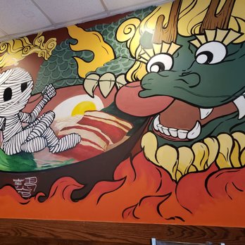 Reren Lamen & Bar - Mural in the dining room - Ramen Near Me - Washington, DC, District of Columbia