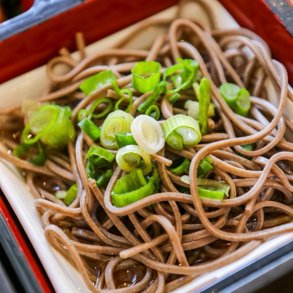 Soba noodles, part of the bento Soba noodles, part of the bento