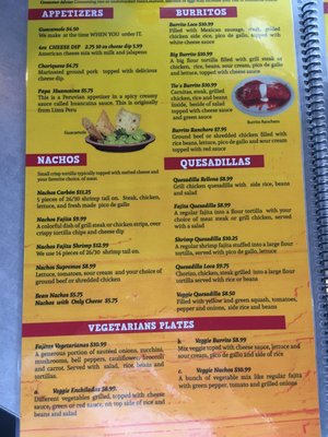 Menu photo 6 El Corcel Mexican Restaurant Indianapolis, IN