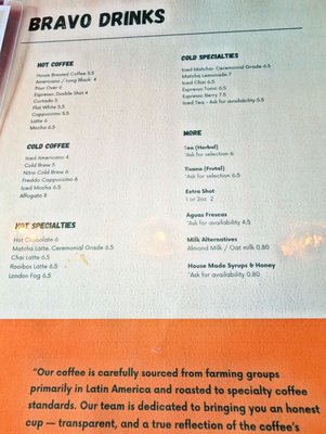 Menu photo 2 Bravo coffee house El Paso, TX Menu photo 2 Bravo coffee house El Paso, TX