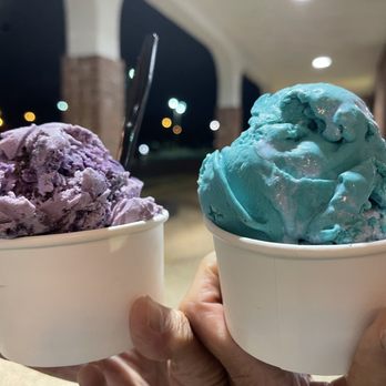 Lolly's Creamery - Ube ice cream and mermaid & ube ice cream - Desserts Near Me - Virginia Beach, Virginia