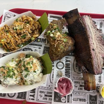 Fikscue - Mac goreng, potato salad, ayam bakar, Dino rib - Barbeque Near Me - San Francisco, California Fikscue - Mac goreng, potato salad, ayam bakar, Dino rib - Barbeque Near Me - San Francisco, California