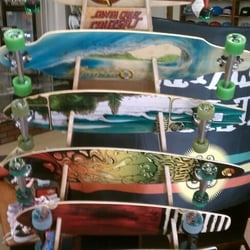 Lewis's New Blood Skate Shop - A few of the longboards