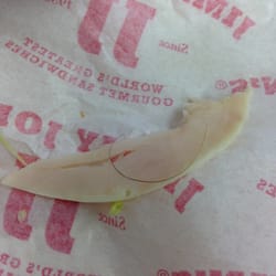 Jimmy John's - Turkey breast sandwich with a side order of hair... Thanks, but I'll pass.
