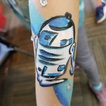 Art Time Face and Body Painting - R2D2 - Face Painting Near Me Art Time Face and Body Painting - R2D2 - Face Painting Near Me