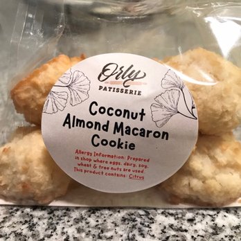 Orly Patisserie - Coconut almond macaron cookies. - Patisserie/Cake Shop Near Me - Lihue, Hawaii Orly Patisserie - Coconut almond macaron cookies. - Patisserie/Cake Shop Near Me - Lihue, Hawaii