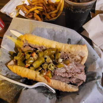 Tony's Chicago Beef Southside - Beef hot and dry. Fries. Canned Coke over ice. - Hot Dogs Near Me - Venice, Florida Tony's Chicago Beef Southside - Beef hot and dry. Fries. Canned Coke over ice. - Hot Dogs Near Me - Venice, Florida