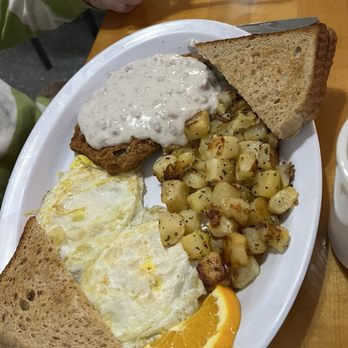 Squat N Gobble - Country Fried Steak and Steak Or Pork Chop and 2 Eggs - Greek Near Me - Bluffton, South Carolina