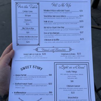 Eos & Nyx - Menu August 2025 - Cocktail Bars Near Me - San Jose, California