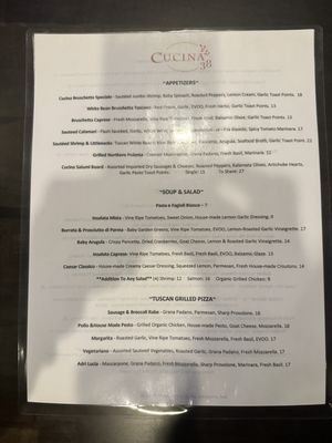Menu photo 1 Cucina 38 North Attleborough, MA Menu photo 1 Cucina 38 North Attleborough, MA