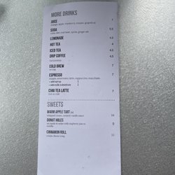 Skillet Diner - Post Alley - Coffee & sweets menu