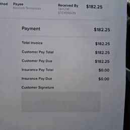A invoice AFTER Taylor Owens took my vehicle to the diagnostic machine without telling me about the price before hand. A invoice AFTER Taylor Owens took my vehicle to the diagnostic machine without telling me about the price before hand.