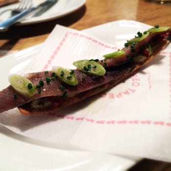 Tapeo - Sardine coca cake - Tapas Bars Near Me - Barcelona, B