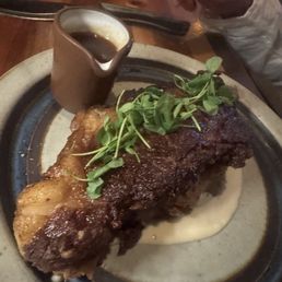 A very fatty Gamey bison steak A very fatty Gamey bison steak