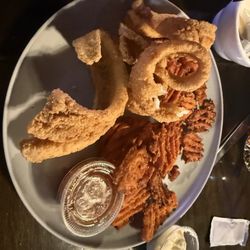 Oasis Restaurant - All you can eat fried fish special, 1450 and came with my choice of two sides,--sweet potato fries, great vinegar slaw.