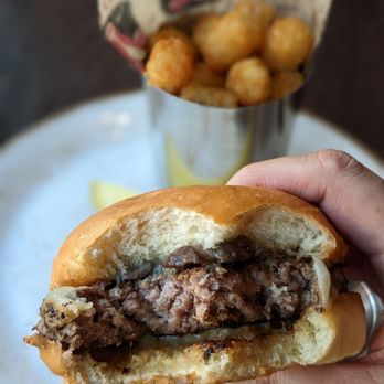 Red Cow North Loop - Burger is well-done. Well done, too! - New American Near Me - Minneapolis, Minnesota Red Cow North Loop - Burger is well-done. Well done, too! - New American Near Me - Minneapolis, Minnesota
