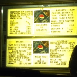 Strate's Drive Inn - Menu