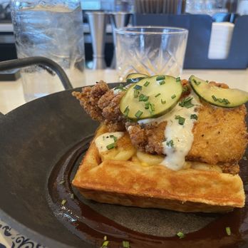 Tupelo Honey Southern Kitchen & Bar - HH chicken and Mac n cheese Waffle 5.00 - New American Near Me - Irving, Texas Tupelo Honey Southern Kitchen & Bar - HH chicken and Mac n cheese Waffle 5.00 - New American Near Me - Irving, Texas