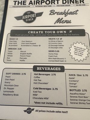 Menu photo 1 Potsdam Airport Diner Potsdam, NY Menu photo 1 Potsdam Airport Diner Potsdam, NY