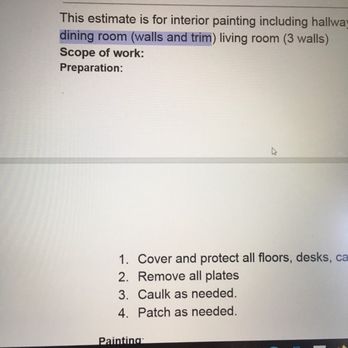 Robbie's Painting - Robbie said the kitchen area was not included in the quote. - Painters Near Me Robbie's Painting - Robbie said the kitchen area was not included in the quote. - Painters Near Me