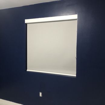 Randreli Designs - Blacked out light grey roller shades - Shades & Blinds Near Me