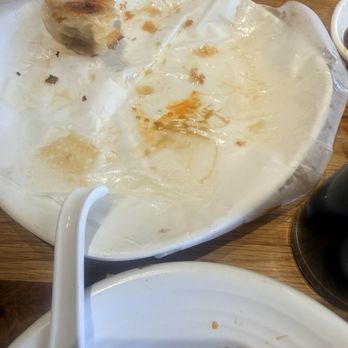 Juicy Dumpling Factory - Remnants of the pan fried chicken dumplings. A must order - Chinese Near Me - Redondo Beach, California