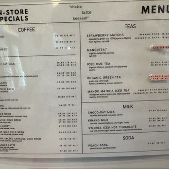 Neko Koneko - Menu - Coffee & Tea Near Me - Honolulu, Hawaii