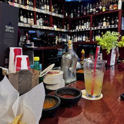 La Cabana Restaurant - Chips, salsa, and a delicious cold drink.