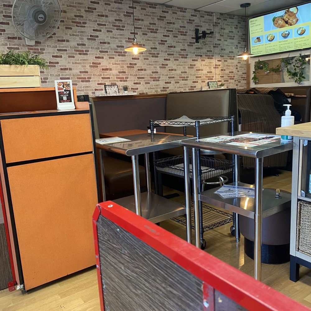 ATK Bop - inside. most of the spots are cut off (assuming from covid). only 3 seats availabe inside. - Korean Near Me - Montebello, California ATK Bop - inside. most of the spots are cut off (assuming from covid). only 3 seats availabe inside. - Korean Near Me - Montebello, California