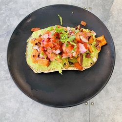 Organic Krush Kitchen & Eatery - Vegan Smashed Avocado Toast.