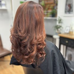 Hair in the Village - Some red for fall.