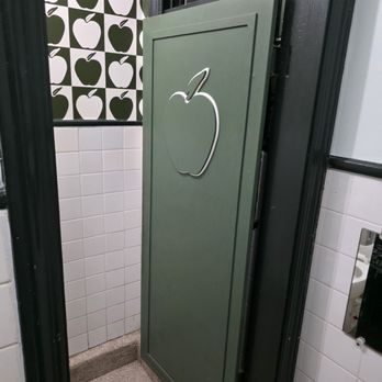 The Apple Pan - Mens restroom stall door - Burgers Near Me - Los Angeles, California The Apple Pan - Mens restroom stall door - Burgers Near Me - Los Angeles, California