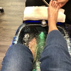 TR Nail Spa - Pedicure in process