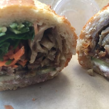 DragonEats - Inside of pork bahn mi - Vietnamese Near Me - San Francisco, California