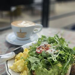 Goddess and the Baker, Wacker & LaSalle - Avocado Toast & Cinnamon Date Cacao Latte