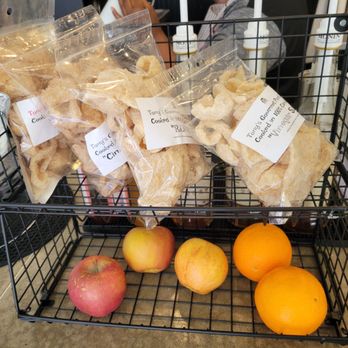 Herban Soul Cafe - Home made pork skins juxtaposed with fruit options. Perfect. - Tea Rooms Near Me - Birmingham, Alabama Herban Soul Cafe - Home made pork skins juxtaposed with fruit options. Perfect. - Tea Rooms Near Me - Birmingham, Alabama