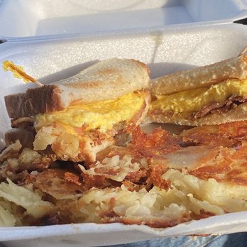 Mac's Restaurant - Bacon, egg, and cheese on white with crispy hash browns - Diners Near Me - Park Ridge, Illinois