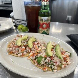Ceviche tostadas